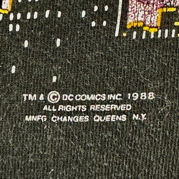 Vintage Batman 1988 Bat Signal Single Stitch Tee Unisex XL Black Royal First Cla - Picture 7 of 8